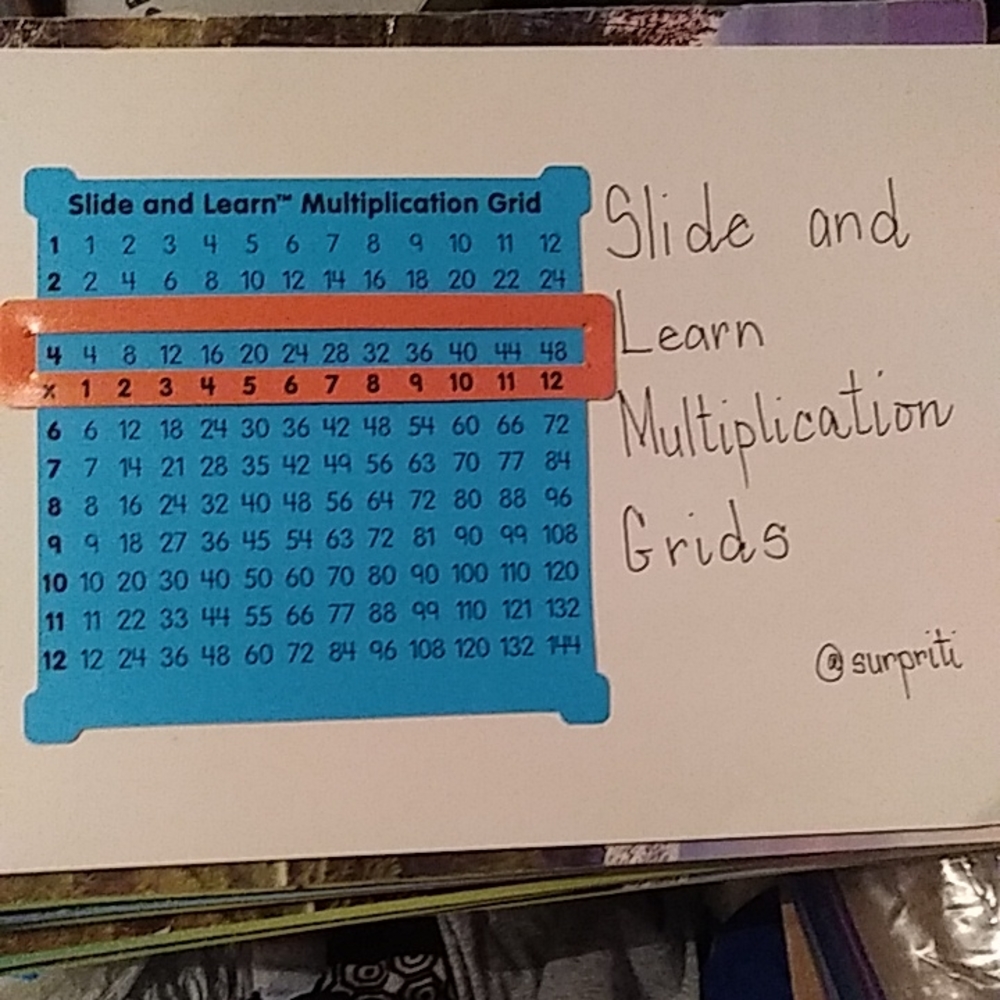 NWT Slide and Learn Multiplication Grid
